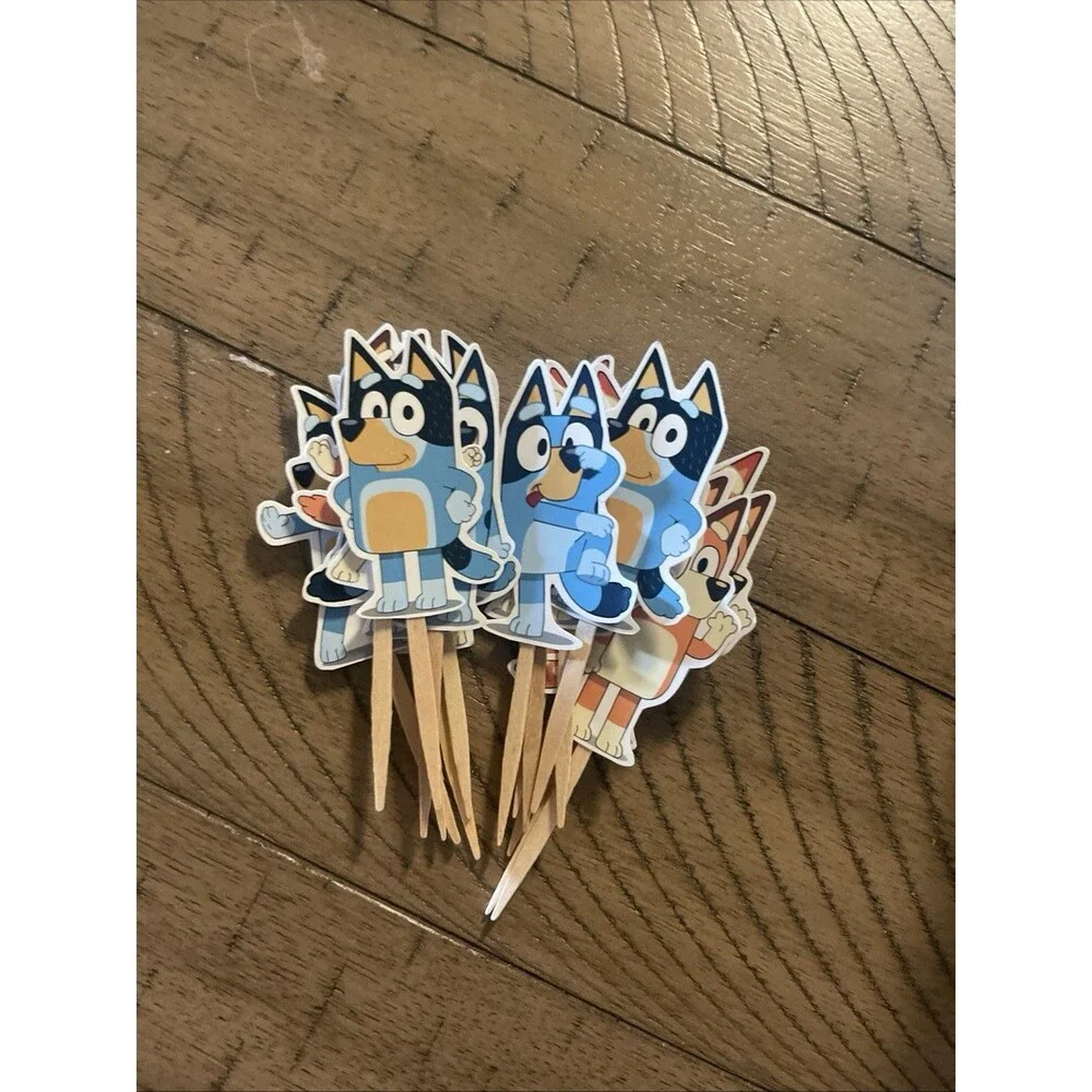 Happy Birthday Cupcake  Toppers Bluey  Cake Topper...